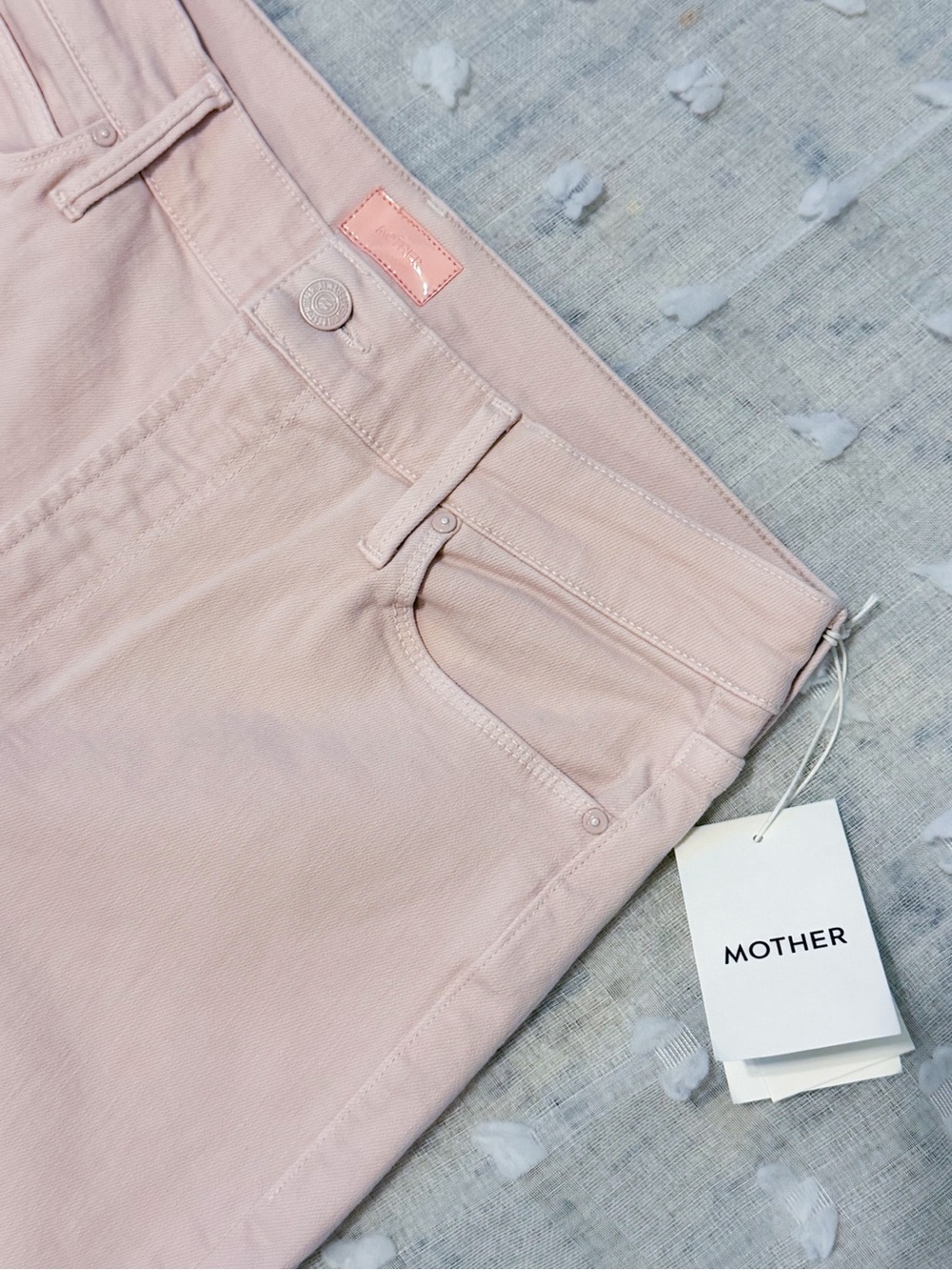 NWT! Sz 31 MOTHER Dazzler Date Night Peach Pink Denim pants